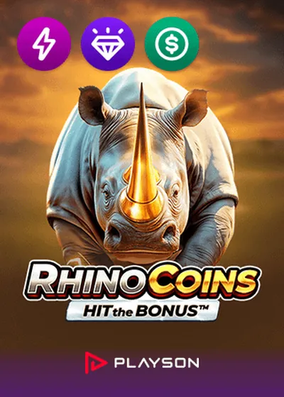 Rhino Coins Hit the Bonus gokkast van Playson